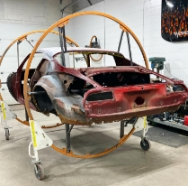Body of car being restored